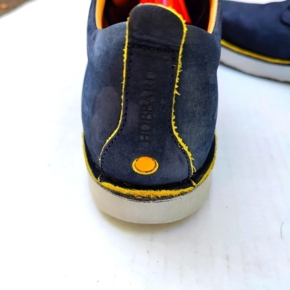 Samuel Hubbard Mens Oxford  Blue Nubuck Leather Laceup VIBRAM Sole Shoes Sz 10.5